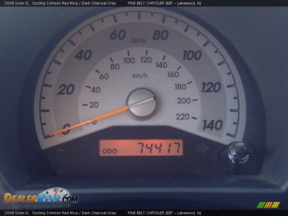 2008 Scion tC Sizzling Crimson Red Mica / Dark Charcoal Gray Photo #16