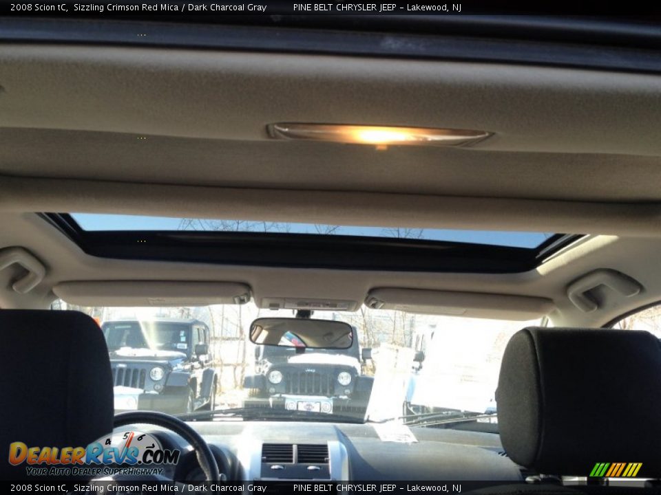 2008 Scion tC Sizzling Crimson Red Mica / Dark Charcoal Gray Photo #19