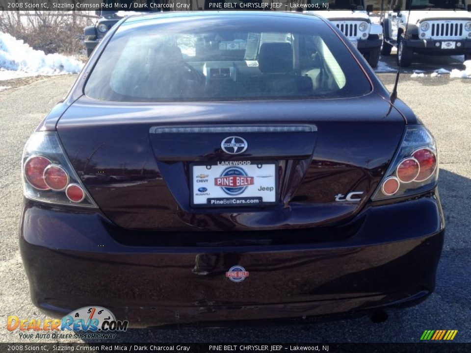 2008 Scion tC Sizzling Crimson Red Mica / Dark Charcoal Gray Photo #20