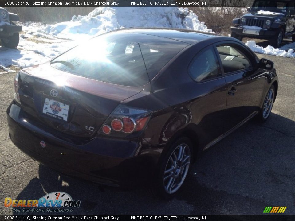 2008 Scion tC Sizzling Crimson Red Mica / Dark Charcoal Gray Photo #21