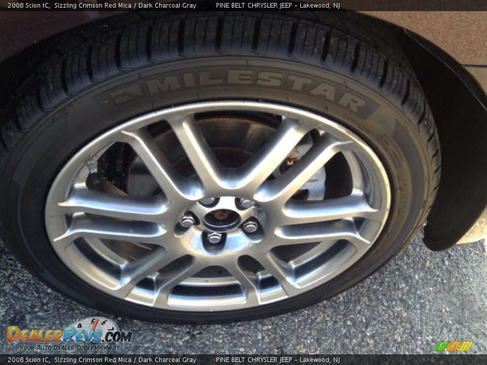 2008 Scion tC Sizzling Crimson Red Mica / Dark Charcoal Gray Photo #23