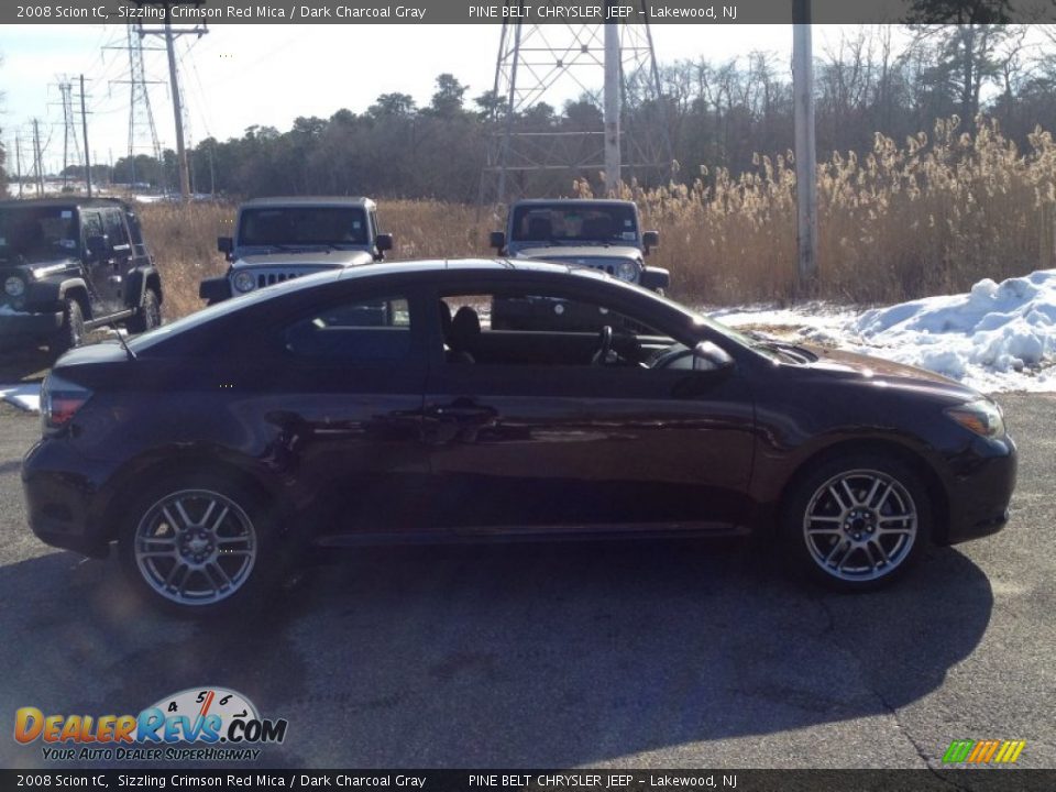 2008 Scion tC Sizzling Crimson Red Mica / Dark Charcoal Gray Photo #24