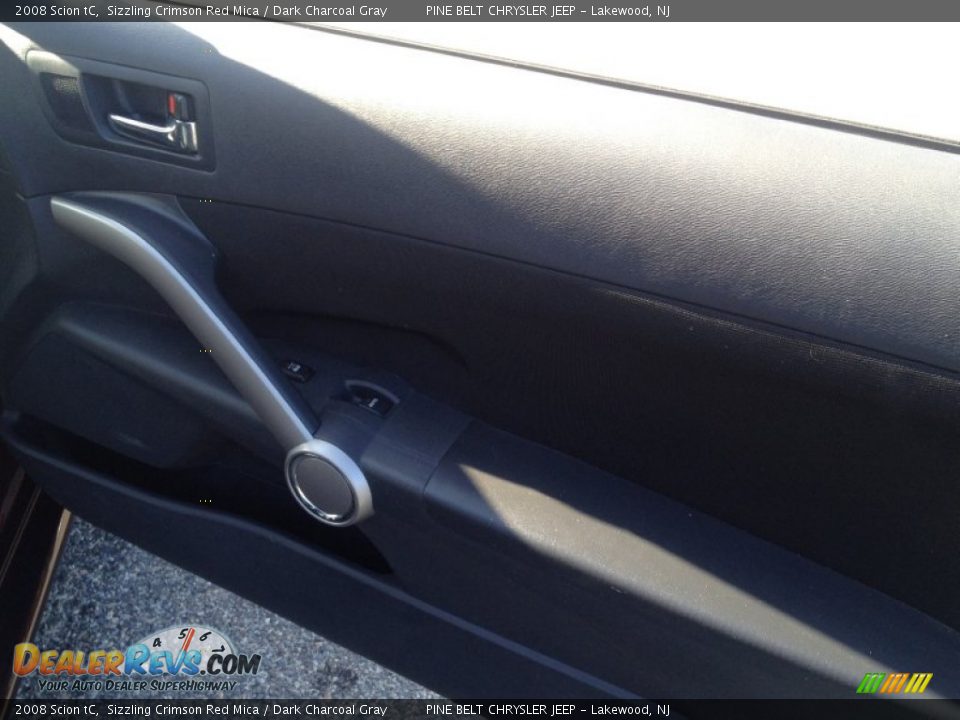 2008 Scion tC Sizzling Crimson Red Mica / Dark Charcoal Gray Photo #25