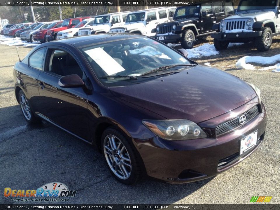 2008 Scion tC Sizzling Crimson Red Mica / Dark Charcoal Gray Photo #29