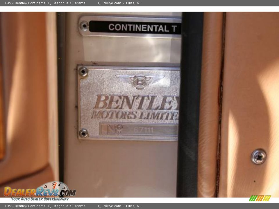 1999 Bentley Continental T Magnolia / Caramel Photo #13