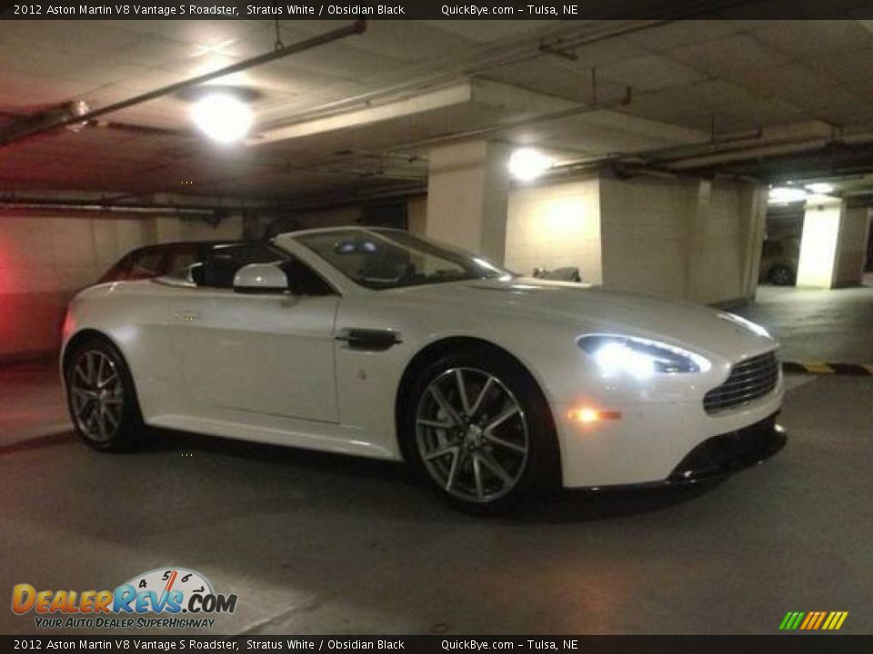 2012 Aston Martin V8 Vantage S Roadster Stratus White / Obsidian Black Photo #3