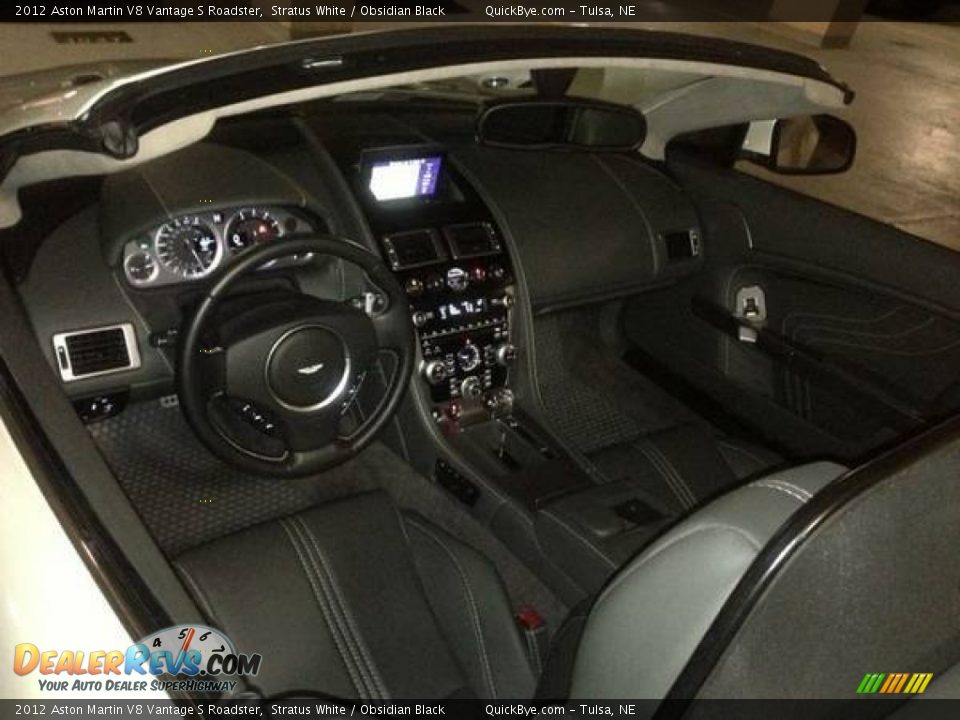 2012 Aston Martin V8 Vantage S Roadster Stratus White / Obsidian Black Photo #4