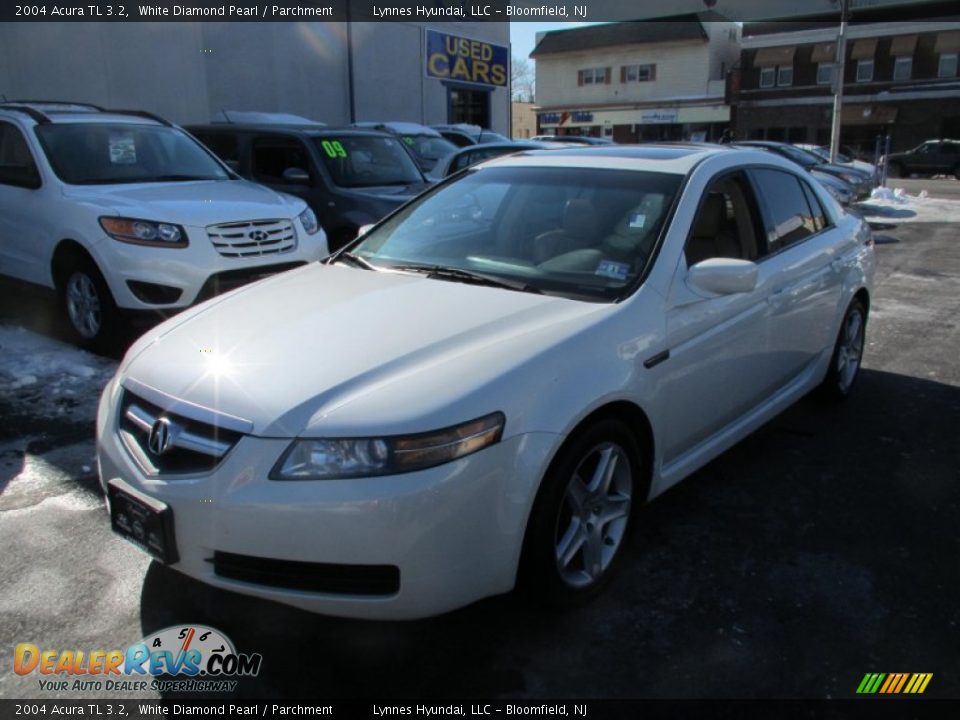 2004 Acura TL 3.2 White Diamond Pearl / Parchment Photo #3