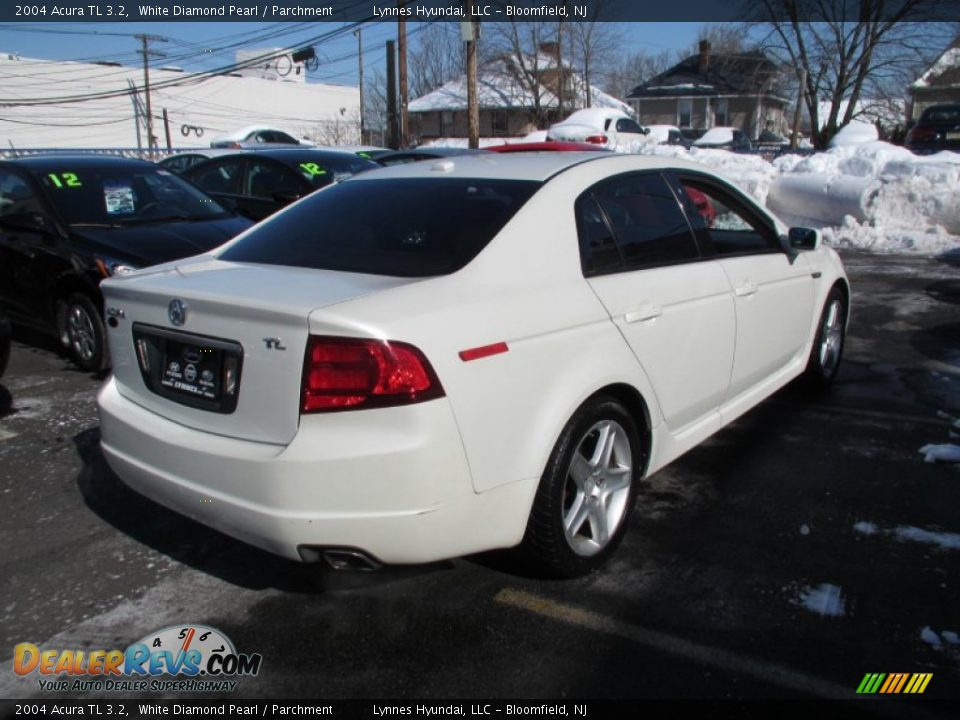 2004 Acura TL 3.2 White Diamond Pearl / Parchment Photo #4