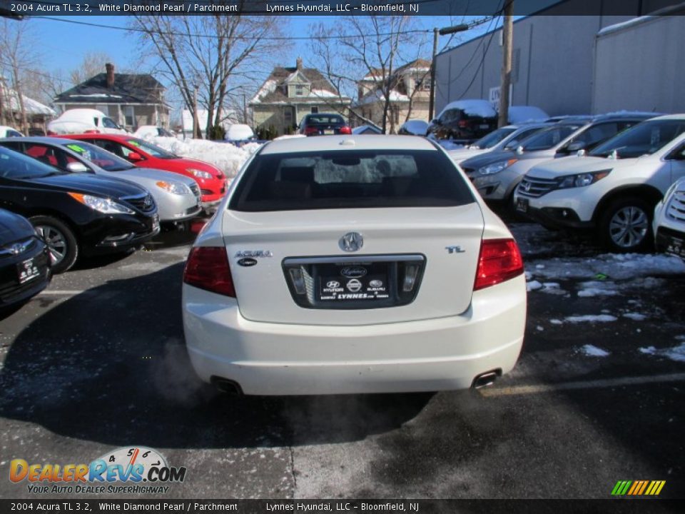 2004 Acura TL 3.2 White Diamond Pearl / Parchment Photo #5