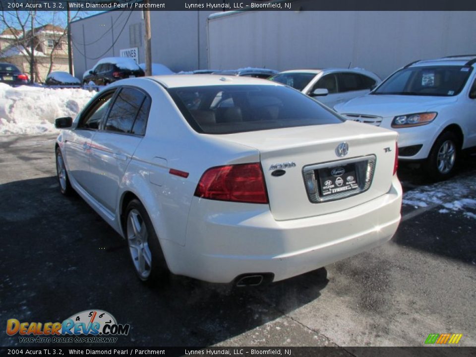 2004 Acura TL 3.2 White Diamond Pearl / Parchment Photo #6