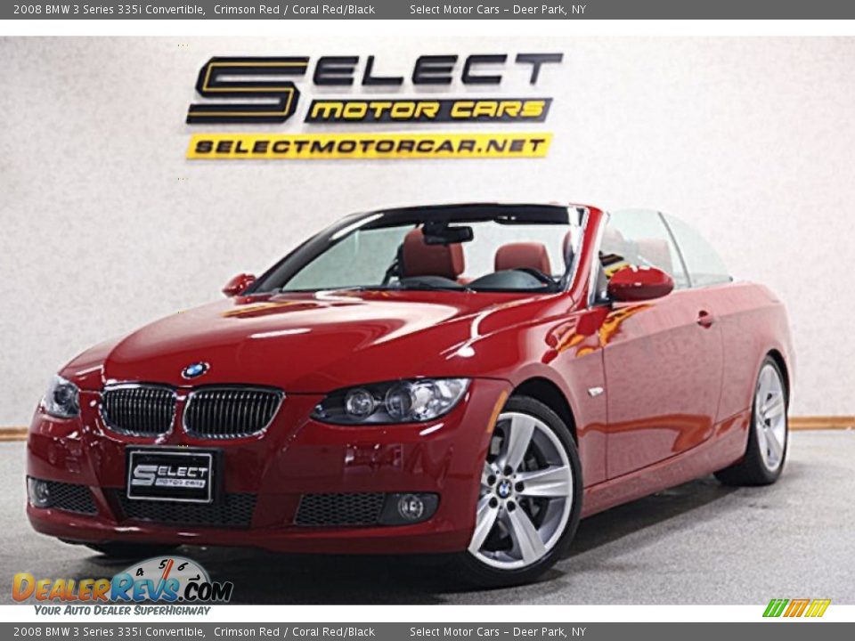 2008 BMW 3 Series 335i Convertible Crimson Red / Coral Red/Black Photo #2