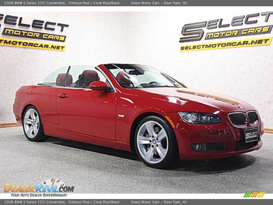 2008 BMW 3 Series 335i Convertible Crimson Red / Coral Red/Black Photo #4