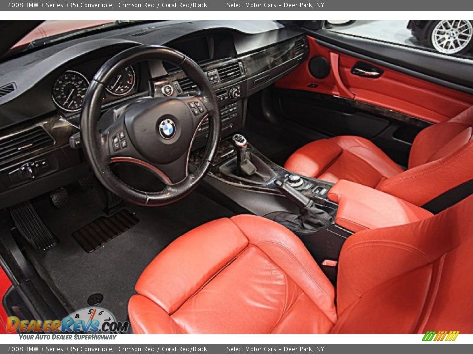 Coral Red/Black Interior - 2008 BMW 3 Series 335i Convertible Photo #9