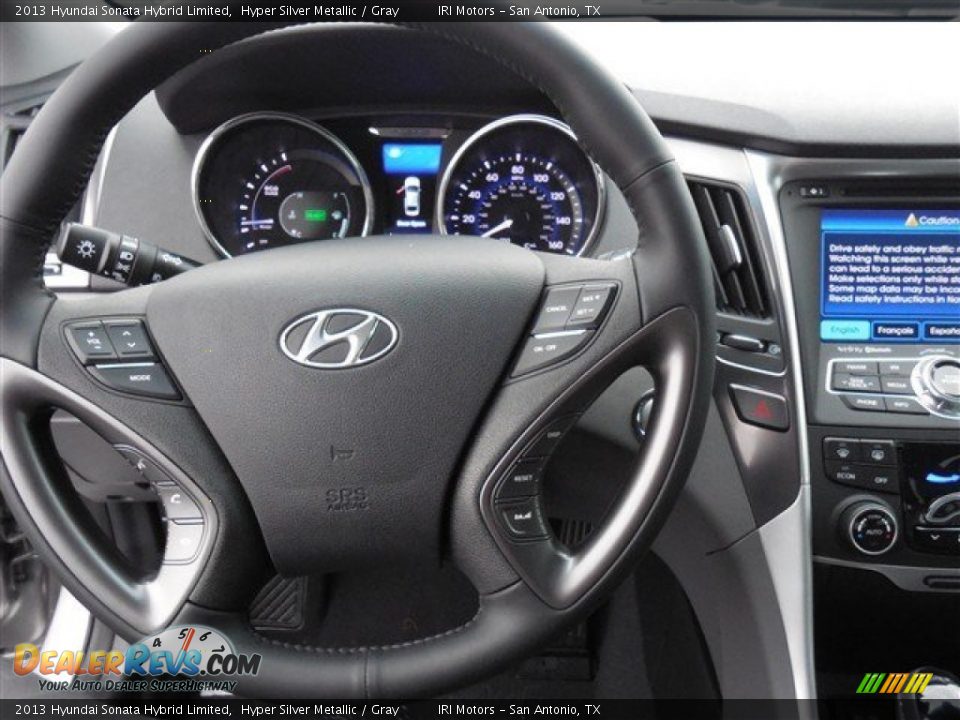 2013 Hyundai Sonata Hybrid Limited Hyper Silver Metallic / Gray Photo #7