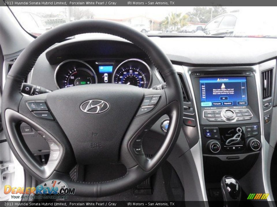 2013 Hyundai Sonata Hybrid Limited Steering Wheel Photo #7