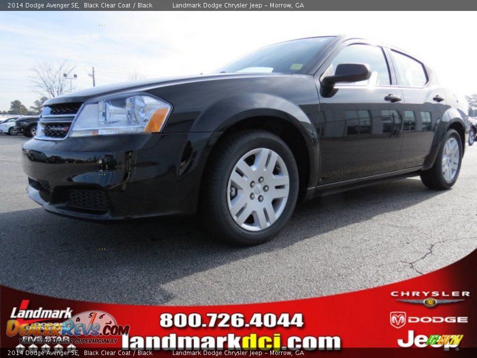 2014 Dodge Avenger SE Black Clear Coat / Black Photo #1