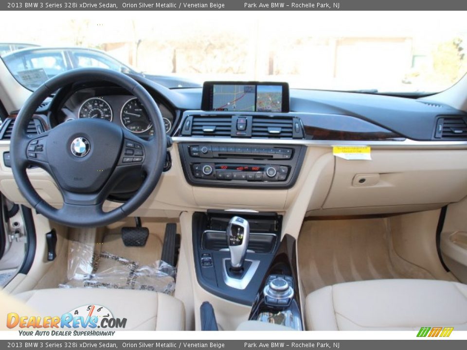 2013 BMW 3 Series 328i xDrive Sedan Orion Silver Metallic / Venetian Beige Photo #12