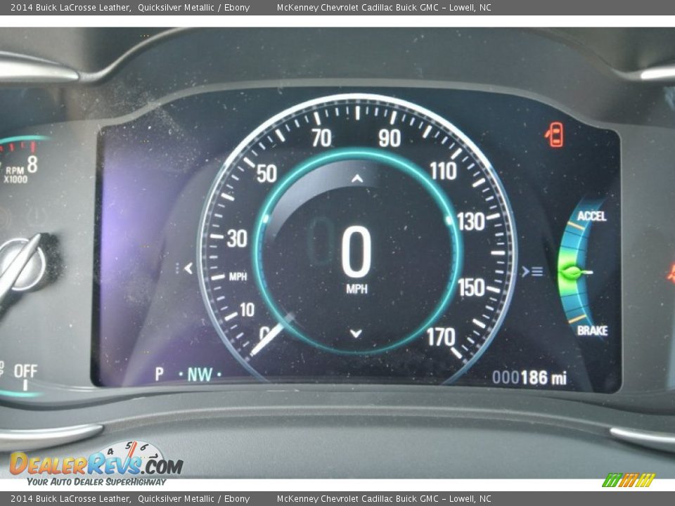 2014 Buick LaCrosse Leather Quicksilver Metallic / Ebony Photo #14