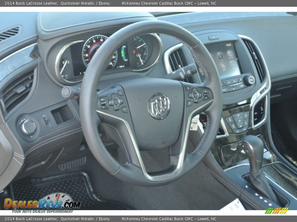2014 Buick LaCrosse Leather Quicksilver Metallic / Ebony Photo #21