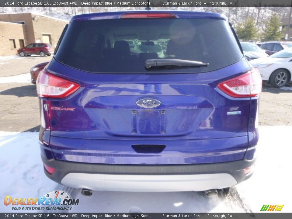 2014 Ford Escape SE 1.6L EcoBoost 4WD Deep Impact Blue / Medium Light Stone Photo #3