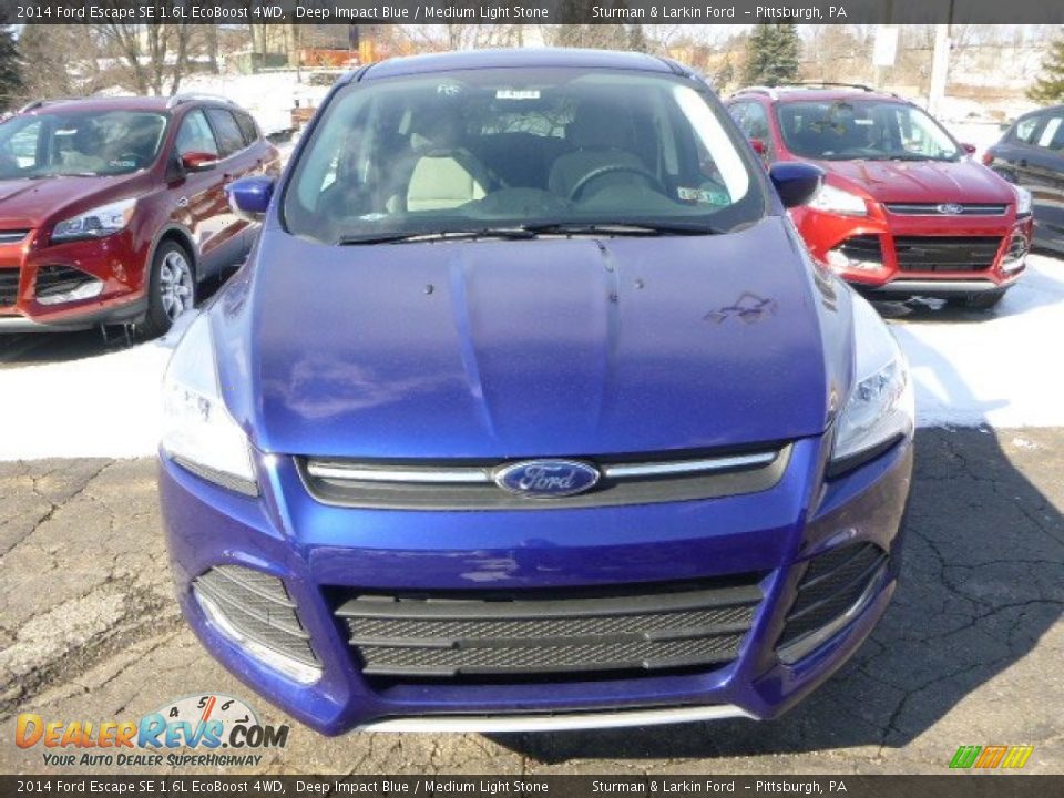 2014 Ford Escape SE 1.6L EcoBoost 4WD Deep Impact Blue / Medium Light Stone Photo #6