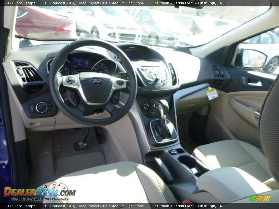 2014 Ford Escape SE 1.6L EcoBoost 4WD Deep Impact Blue / Medium Light Stone Photo #10