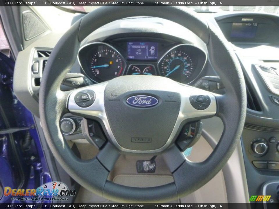 2014 Ford Escape SE 1.6L EcoBoost 4WD Deep Impact Blue / Medium Light Stone Photo #12