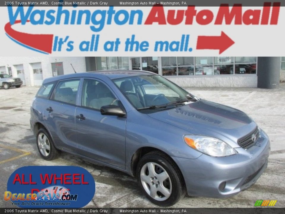 2006 Toyota Matrix AWD Cosmic Blue Metallic / Dark Gray Photo #1
