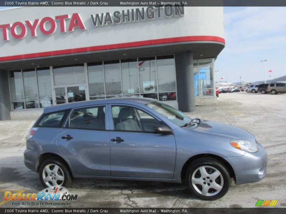 2006 Toyota Matrix AWD Cosmic Blue Metallic / Dark Gray Photo #2
