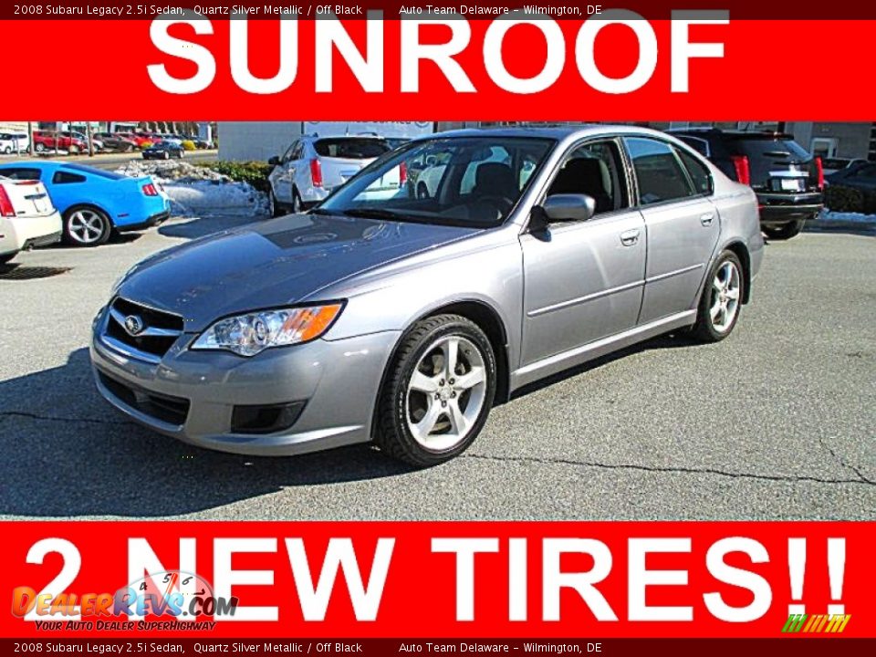 2008 Subaru Legacy 2.5i Sedan Quartz Silver Metallic / Off Black Photo #1