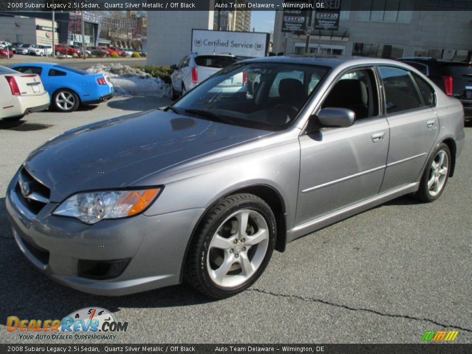 2008 Subaru Legacy 2.5i Sedan Quartz Silver Metallic / Off Black Photo #2