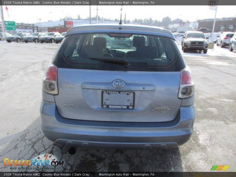 2006 Toyota Matrix AWD Cosmic Blue Metallic / Dark Gray Photo #7