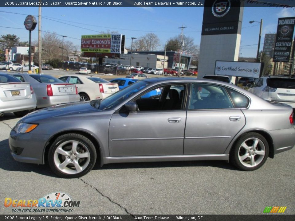 2008 Subaru Legacy 2.5i Sedan Quartz Silver Metallic / Off Black Photo #3