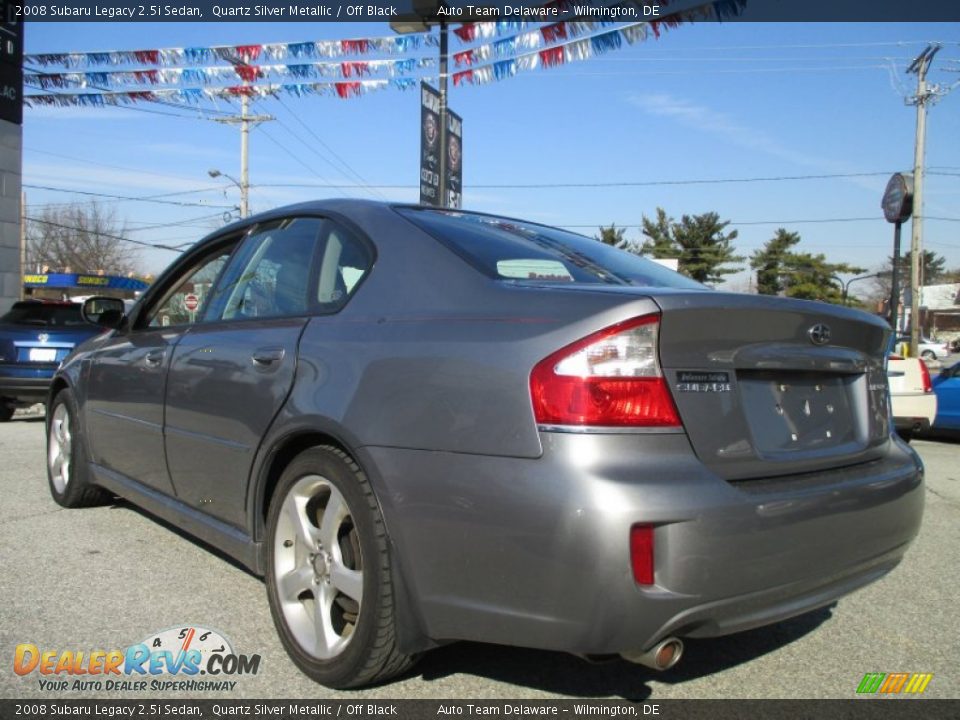 2008 Subaru Legacy 2.5i Sedan Quartz Silver Metallic / Off Black Photo #4