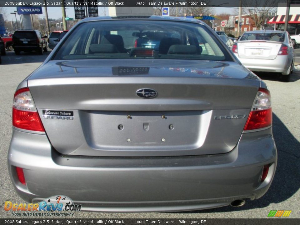 2008 Subaru Legacy 2.5i Sedan Quartz Silver Metallic / Off Black Photo #5