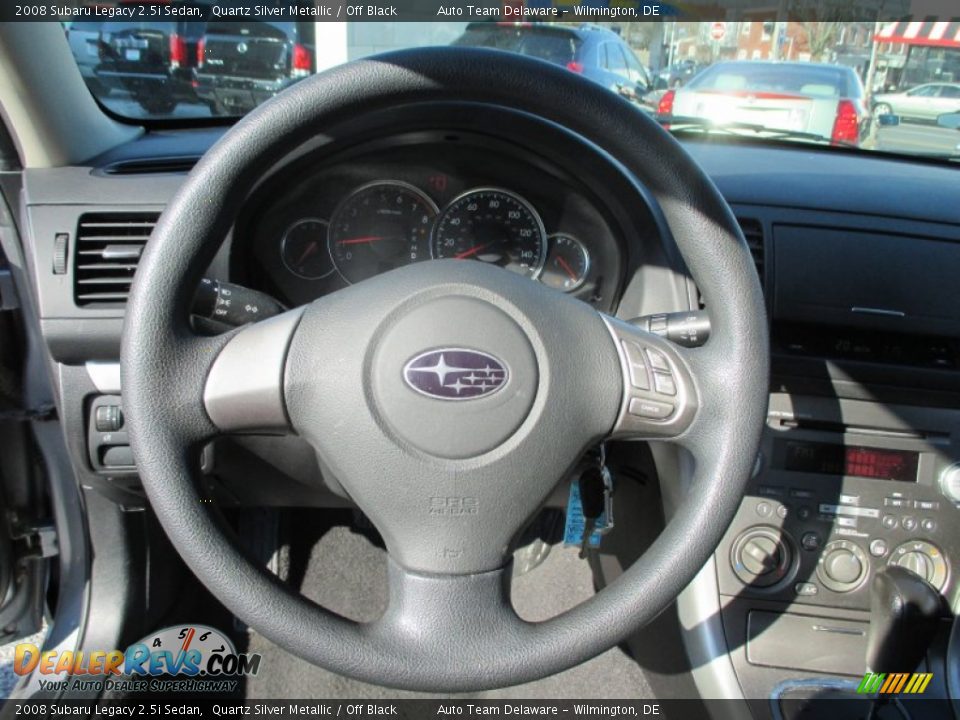 2008 Subaru Legacy 2.5i Sedan Quartz Silver Metallic / Off Black Photo #12