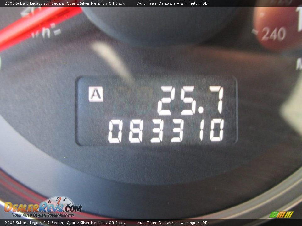 2008 Subaru Legacy 2.5i Sedan Quartz Silver Metallic / Off Black Photo #13