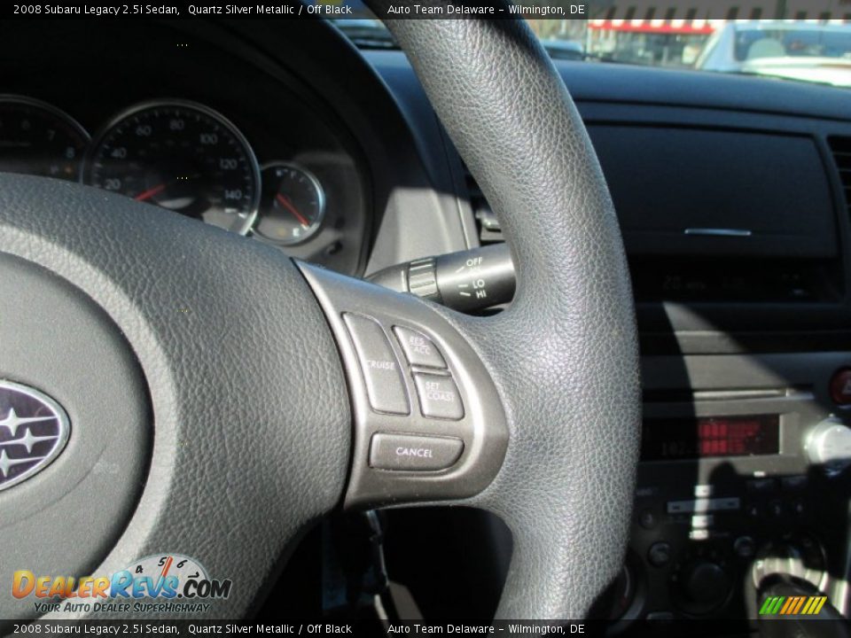 2008 Subaru Legacy 2.5i Sedan Quartz Silver Metallic / Off Black Photo #27