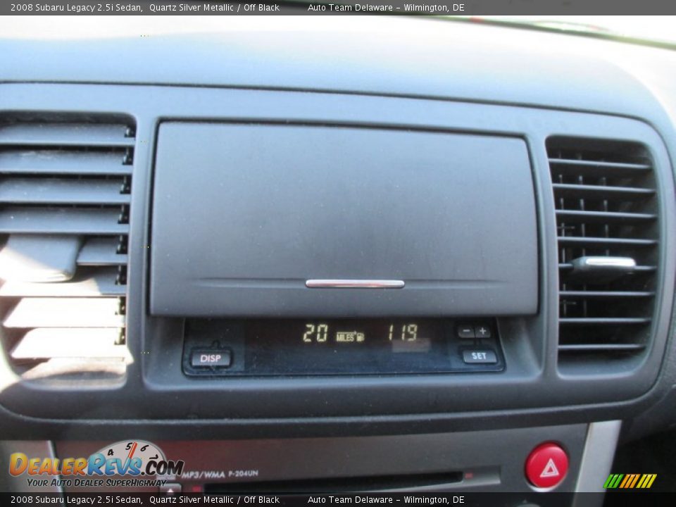 2008 Subaru Legacy 2.5i Sedan Quartz Silver Metallic / Off Black Photo #30