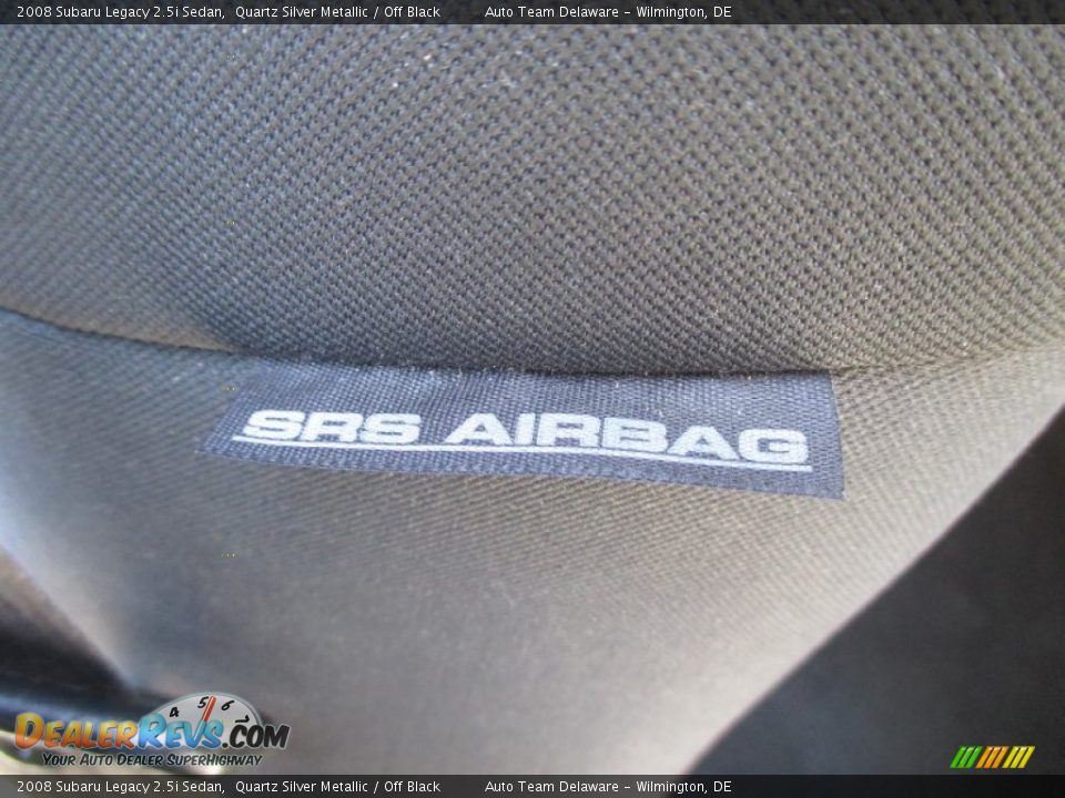 2008 Subaru Legacy 2.5i Sedan Quartz Silver Metallic / Off Black Photo #34