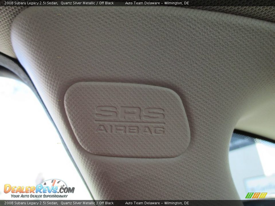 2008 Subaru Legacy 2.5i Sedan Quartz Silver Metallic / Off Black Photo #36