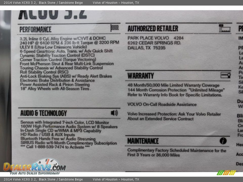 2014 Volvo XC60 3.2 Window Sticker Photo #34