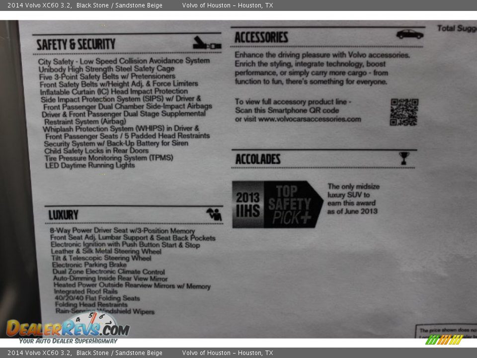 2014 Volvo XC60 3.2 Window Sticker Photo #35