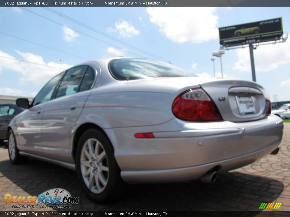 2002 Jaguar S-Type 4.0 Platinum Metallic / Ivory Photo #3
