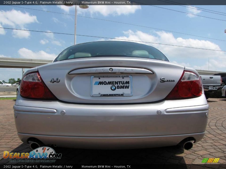 2002 Jaguar S-Type 4.0 Platinum Metallic / Ivory Photo #4