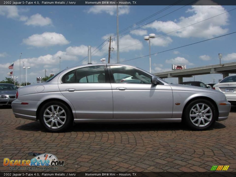 2002 Jaguar S-Type 4.0 Platinum Metallic / Ivory Photo #6