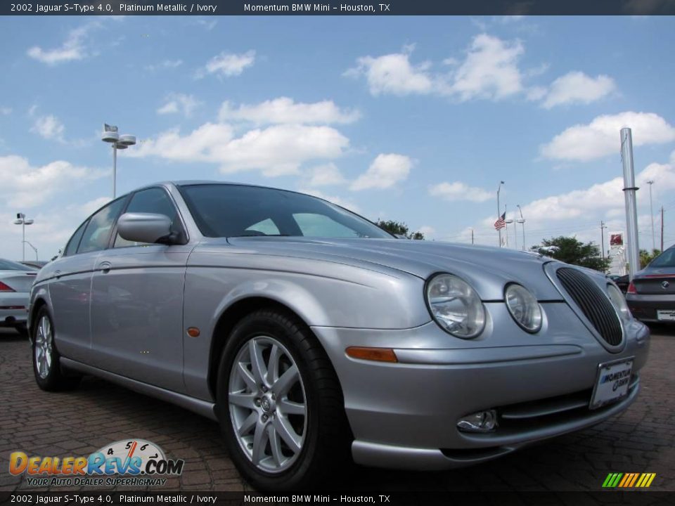 2002 Jaguar S-Type 4.0 Platinum Metallic / Ivory Photo #7