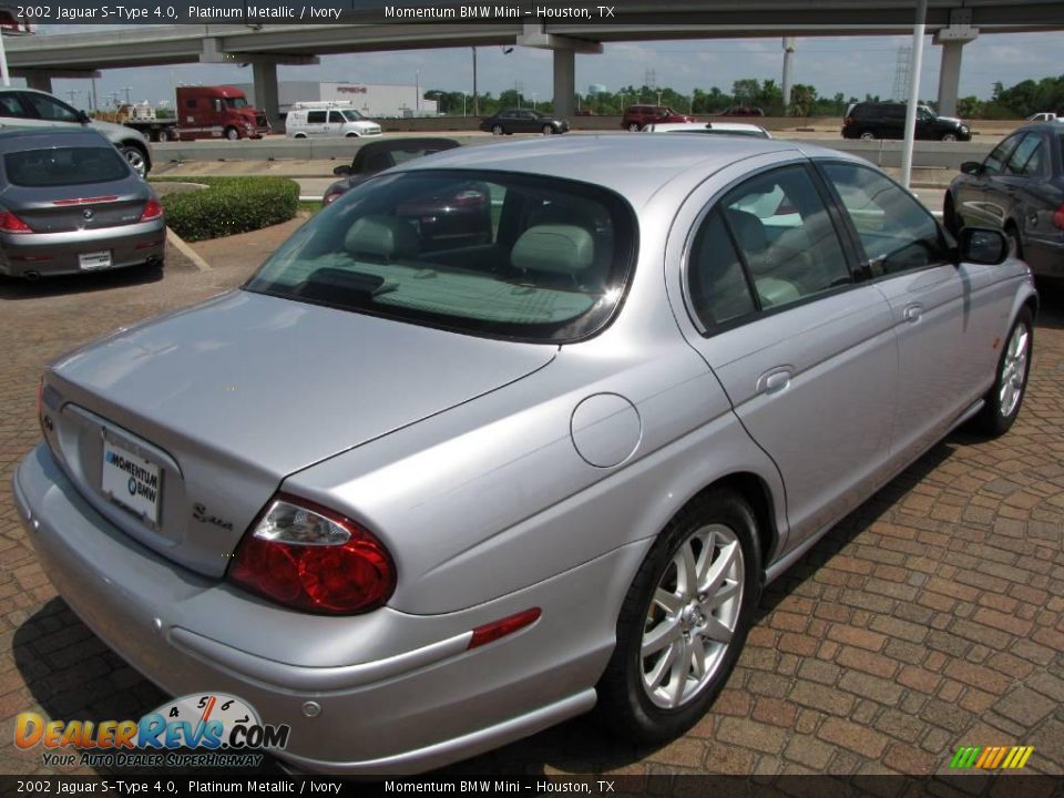 2002 Jaguar S-Type 4.0 Platinum Metallic / Ivory Photo #13