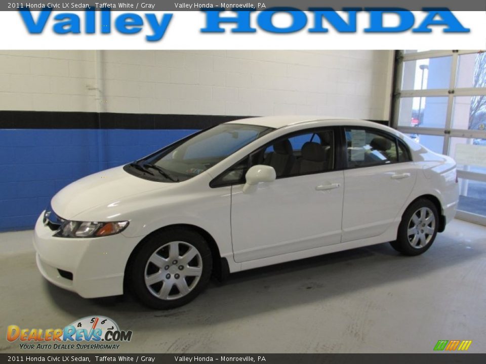 2011 Honda Civic LX Sedan Taffeta White / Gray Photo #1